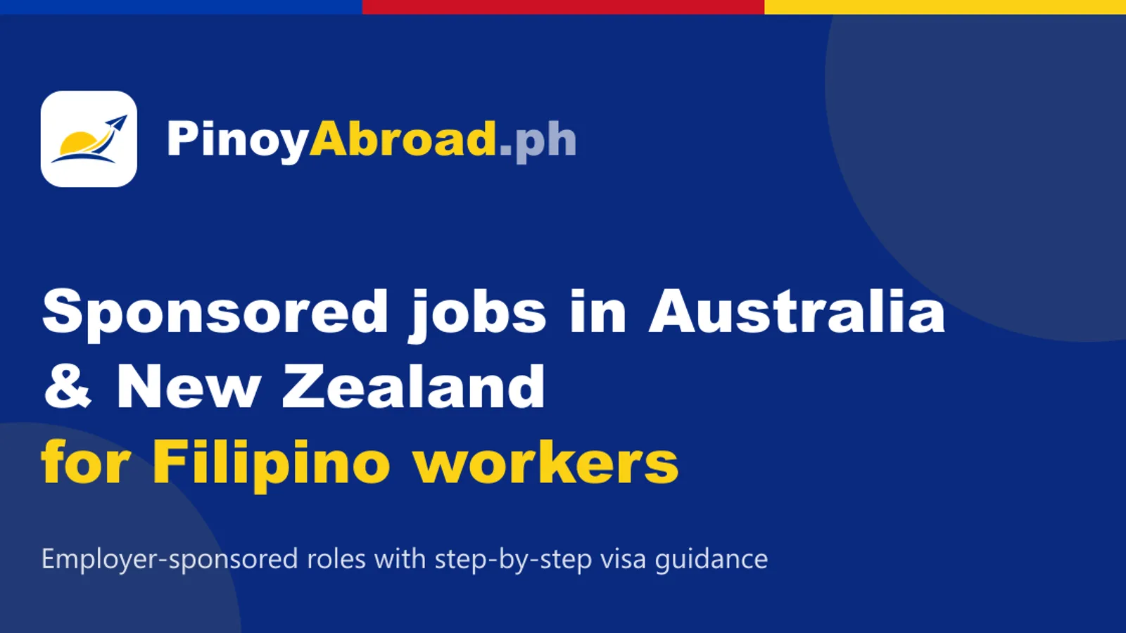 PinoyAbroad logo and tagline
